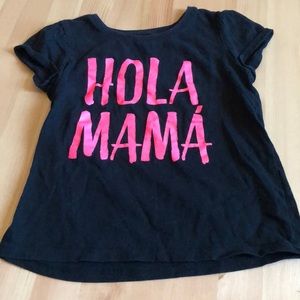 Hola mamá little girl shirt